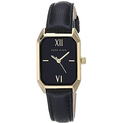 Anne Klein Women's Leather Strap Watch Black Anne Klein Women's Leather Strap Watch Black