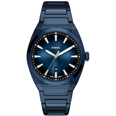Fossil Everett Herren 42MM Blaue Edelstahl-Uhr, FS6169 Fossil Everett Herren 42MM Blaue Edelstahl-Uhr, FS6169