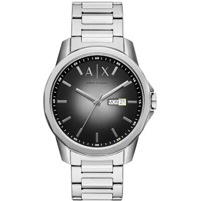 Giorgio Armani Herrenuhr 44mm Silberner Edelstahl, AX1764 Giorgio Armani Herrenuhr 44mm Silberner Edelstahl, AX1764