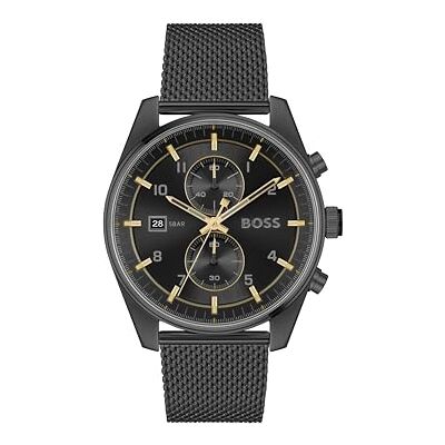 Boss Chronograph Quarz Uhr für Herren Kollektion SKYTRAVELLER mit Edelstahlarmband Edelstahlarmband 1514150 Boss Chronograph Quarz Uhr für Herren Kollektion SKYTRAVELLER mit Edelstahlarmband Edelstahlarmband 1514150