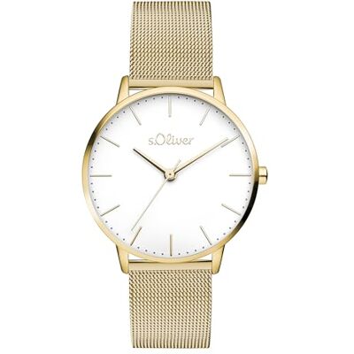 s.Oliver Damenuhr 34 mm Flache, Zeitlose, alltagstaugliche, analoge Armbanduhr für Damen mit Quarzwerk 3 ATM wasserdicht Kratzfest Geschenkidee s.Oliver Damenuhr 34 mm Flache, Zeitlose, alltagstaugliche, analoge Armbanduhr für Damen mit Quarzwerk 3 ATM wasserdicht Kratzfest Geschenkidee