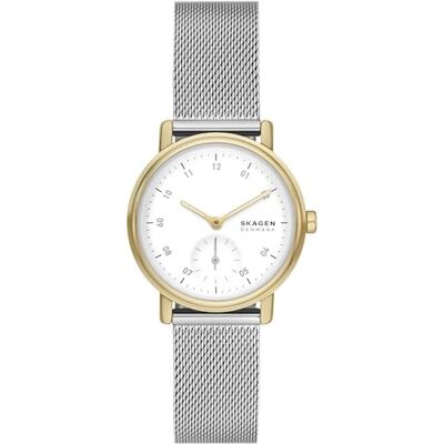 Skagen Damenuhr Kuppel Lille quarz/3 Zeiger Uhrwerk 32mm Gehäusegröße mit einem edelstahl mesh Armband SKW3101, Silber Skagen Damenuhr Kuppel Lille quarz/3 Zeiger Uhrwerk 32mm Gehäusegröße mit einem edelstahl mesh Armband SKW3101, Silber