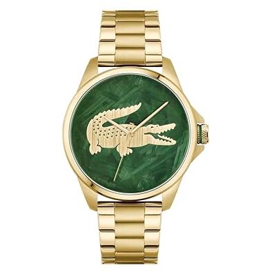 Lacoste Uhr mit DREI-Zeiger-Quarzwerk für Herren Kollektion LE Croc mit Goldfarben Edelstahlarmband 2011394 Lacoste Uhr mit DREI-Zeiger-Quarzwerk für Herren Kollektion LE Croc mit Goldfarben Edelstahlarmband 2011394