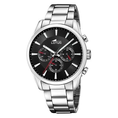 Lotus Herren Analog Uhr Edelstahl 316L Silber Quarz Chronograph Mineralglas 5 ATM Wasserdicht 18922/3 Chrono Lotus Herren Analog Uhr Edelstahl 316L Silber Quarz Chronograph Mineralglas 5 ATM Wasserdicht 18922/3 Chrono
