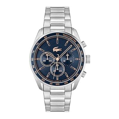 Lacoste Chronograph Quarz Uhr für Herren Kollektion Boston mit Silbernes Edelstahlarmband 2011380 Lacoste Chronograph Quarz Uhr für Herren Kollektion Boston mit Silbernes Edelstahlarmband 2011380
