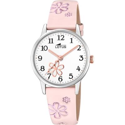 Lotus Analog Kinderuhr für Mädchen mit rosa Lederarmband – Quarzwerk – Hochresistentes Mineralglas – Wasserdicht 5 ATM – Klassisch 18863/2 – Mit Geschenkarmband – Junior Collection Lotus Analog Kinderuhr für Mädchen mit rosa Lederarmband – Quarzwerk – Hochresistentes Mineralglas – Wasserdicht 5 ATM – Klassisch 18863/2 – Mit Geschenkarmband – Junior Collection