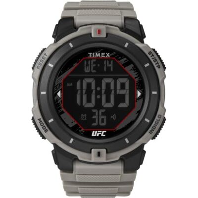 Timex UFC Rumble Herren-Armbanduhr, 50 mm, digitales Zifferblatt, schwarzes Gehäuse TW5M59700 Timex UFC Rumble Herren-Armbanduhr, 50 mm, digitales Zifferblatt, schwarzes Gehäuse TW5M59700