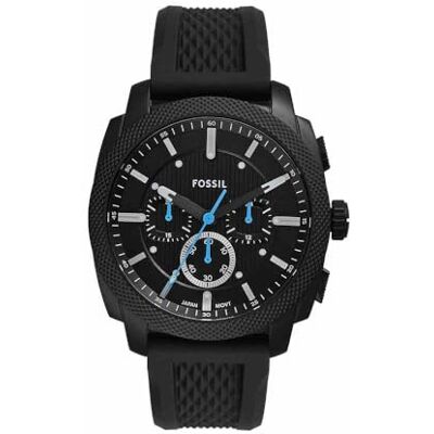 Fossil Machine Uhr für Herren, Chronographenwerk mit Edelstahl- oder Lederarmband Fossil Machine Uhr für Herren, Chronographenwerk mit Edelstahl- oder Lederarmband