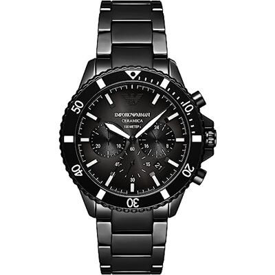 Giorgio Armani Herrenuhr quarz/chrono Uhrwerk 43mm Gehäusegröße mit einem keramikarmband AR70010 Giorgio Armani Herrenuhr quarz/chrono Uhrwerk 43mm Gehäusegröße mit einem keramikarmband AR70010