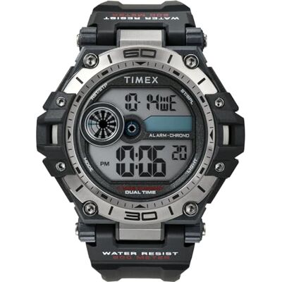 Timex Sport Herren-Armbanduhr, 52 mm, schwarzes Kunstharzarmband, digitales Zifferblatt, schwarzes Gehäuse TW5M63300 Timex Sport Herren-Armbanduhr, 52 mm, schwarzes Kunstharzarmband, digitales Zifferblatt, schwarzes Gehäuse TW5M63300