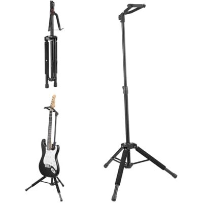 VEVOR Dreibein-Gitarrenständer, 15 kg Tragfähigkeit, zusammenklappbares Gitarrenstativ, höhenverstellbar von 900 bis 1200 mm, für Gitarre, Akustik, Elektro, klassischer Bass, 600 x 450 x 1185 mm VEVOR Dreibein-Gitarrenständer, 15 kg Tragfähigkeit, zusammenklappbares Gitarrenstativ, höhenverstellbar von 900 bis 1200 mm, für Gitarre, Akustik, Elektro, klassischer Bass, 600 x 450 x 1185 mm
