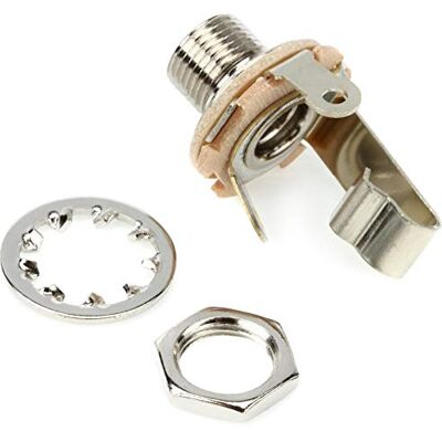 Fender Gitarrenausgangsbuchse (1/4 Zoll) inklusive Befestigungsmaterial Reparatur der Eingangsbuchse für E-Gitarren, 2-polige Buchse, -Ersatzteile, einfache Installation Fender Gitarrenausgangsbuchse (1/4 Zoll) inklusive Befestigungsmaterial Reparatur der Eingangsbuchse für E-Gitarren, 2-polige Buchse, -Ersatzteile, einfache Installation