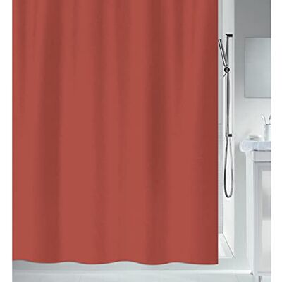 Spirella Schimmel Duschvorhang-Anti-Bakteriell, waschbar, wasserdicht-Polyester, „Primo “ 120x200cm Terracotta Rot, Red, 120 x 200 cm Spirella Schimmel Duschvorhang-Anti-Bakteriell, waschbar, wasserdicht-Polyester, „Primo “ 120x200cm Terracotta Rot, Red, 120 x 200 cm