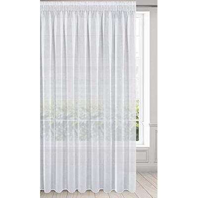 Eurofirany Gardine Argea Vorhang Glatt Transparent Kräuselband 1STK. Vorhangringe Durchsichtig Edel Elegant Hochwertig Glamour, Schlafzimmer, Wohnzimmer, Etamin, 350X150 cm, Weiß Eurofirany Gardine Argea Vorhang Glatt Transparent Kräuselband 1STK. Vorhangringe Durchsichtig Edel Elegant Hochwertig Glamour, Schlafzimmer, Wohnzimmer, Etamin, 350X150 cm, Weiß