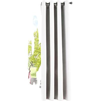 Gardinenbox Vorhang Blickdicht »Newyork« Weiß HxB 160x140 cm 1er-Pack Thermo-Gardine Verdunkelungsvorhang Blackout Ösen schalldämmend ÖKOTEX UV-Schutz Raffhalter, 201920600 Gardinenbox Vorhang Blickdicht »Newyork« Weiß HxB 160x140 cm 1er-Pack Thermo-Gardine Verdunkelungsvorhang Blackout Ösen schalldämmend ÖKOTEX UV-Schutz Raffhalter, 201920600