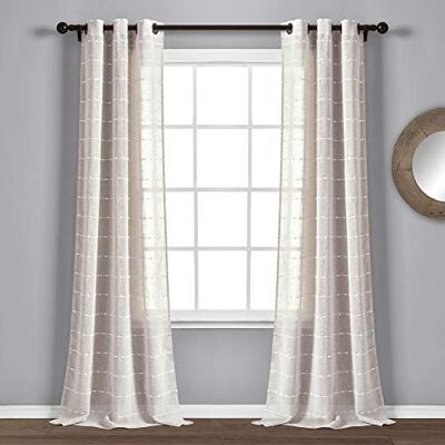 Lush Decor , Vorhang mit Ösen, beige, 213 x 96,5 cm beige Lush Decor , Vorhang mit Ösen, beige, 213 x 96,5 cm beige