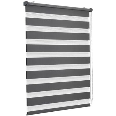 Sekey Doppelrollo Klemmfix ohne Bohren für Fenster, Doppelrollo 110 cm breit, Duo Rollo Jalousie Sonnenschutz, 110x210cm, Dunkelgrau Sekey Doppelrollo Klemmfix ohne Bohren für Fenster, Doppelrollo 110 cm breit, Duo Rollo Jalousie Sonnenschutz, 110x210cm, Dunkelgrau