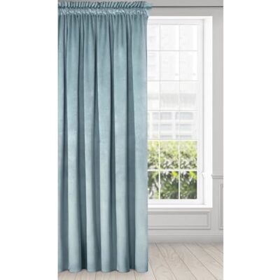 Eurofirany Samtvorhang Kräuselband Blickdichte Vorhänge Samt Velours Samtvorhänge Melanie (himmelblau, 140X270 cm) Eurofirany Samtvorhang Kräuselband Blickdichte Vorhänge Samt Velours Samtvorhänge Melanie (himmelblau, 140X270 cm)