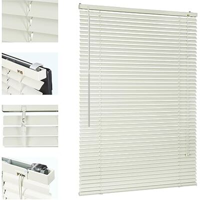 Sekey Klemmfix-Jalousie für Fenster freihängend, 25mm Alu-Lamellen, mit Bohren, inklusive Montagematerial Aluminium-Jalousie ohne Bohren, 40x130cm,Putzfarbe Sekey Klemmfix-Jalousie für Fenster freihängend, 25mm Alu-Lamellen, mit Bohren, inklusive Montagematerial Aluminium-Jalousie ohne Bohren, 40x130cm,Putzfarbe