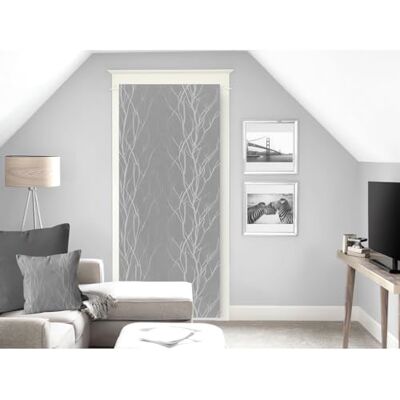 Soleil d'ocre , Liane Voile-Gardine Balkontür Ausbrenner, Polyester, Grau, 90x200 cm Soleil d'ocre , Liane Voile-Gardine Balkontür Ausbrenner, Polyester, Grau, 90x200 cm