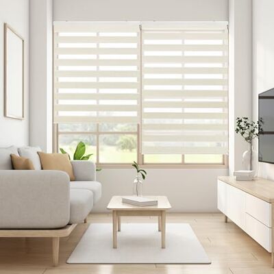 Blindecor Lira Tag- und Nacht-Rollo - 120x250cm, Leinen Blindecor Lira Tag- und Nacht-Rollo - 120x250cm, Leinen