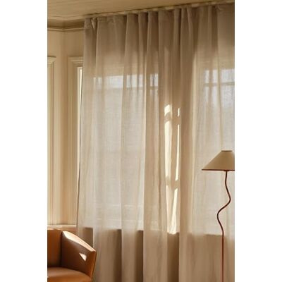 Jotex LINA Linen-Mix Extra Breit 270cm Multifunktionsgardine – Hochwertige Halbtransparente Leinen und Baumwolle Vorhang (1er Pack) Leinenbeige, 270 x 250cm Jotex LINA Linen-Mix Extra Breit 270cm Multifunktionsgardine – Hochwertige Halbtransparente Leinen und Baumwolle Vorhang (1er Pack) Leinenbeige, 270 x 250cm