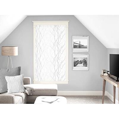Soleil d'ocre , Liane Scheibengardine Ausbrenner, Voile-Gardine, Polyester, Weiß, 60x160 cm Soleil d'ocre , Liane Scheibengardine Ausbrenner, Voile-Gardine, Polyester, Weiß, 60x160 cm