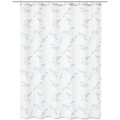 Kleine Wolke Duschvorhang Textil Birdie Weiß 180 x 200 cm Kleine Wolke Duschvorhang Textil Birdie Weiß 180 x 200 cm