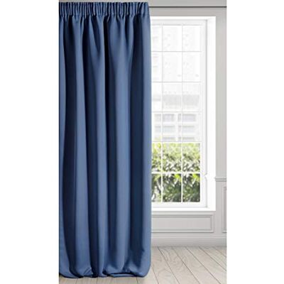 Eurofirany Logan Vorhang Blickdicht, Blackout, Satin Verdunkelungsvorhang mit Kräuselband-1 STK. Elegant, Glatt, Einfarbig, Wohnzimmer, Schlafzimmer, Dunkelblau, 135x270 cm Eurofirany Logan Vorhang Blickdicht, Blackout, Satin Verdunkelungsvorhang mit Kräuselband-1 STK. Elegant, Glatt, Einfarbig, Wohnzimmer, Schlafzimmer, Dunkelblau, 135x270 cm
