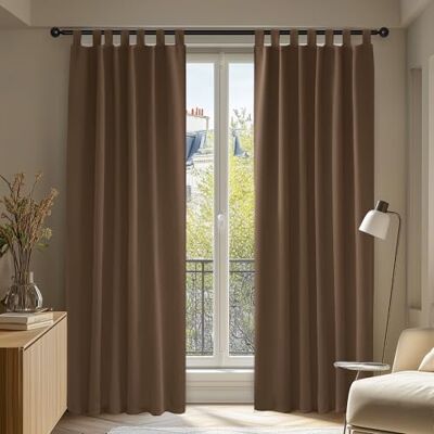 Deconovo Verdunklungsgardinen mit Schlaufen Thermovorhänge Blickdicht Vorhänge Schlafzimmer Thermovorhänge Kälteschutz, 290x140 cm(HöhexBreite), Braun, 2er Set Deconovo Verdunklungsgardinen mit Schlaufen Thermovorhänge Blickdicht Vorhänge Schlafzimmer Thermovorhänge Kälteschutz, 290x140 cm(HöhexBreite), Braun, 2er Set