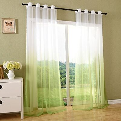 Astek 59207845 - Vorhänge - Farbverlauf transparentes Fenster-Set Astek 59207845 - Vorhänge - Farbverlauf transparentes Fenster-Set