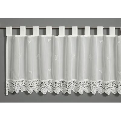 Gardinia Sehlbach Bistrogardine Batist mit floraler Stickerei und Spitzenborte, Weiß, 135 x 48 cm Bistrogardine, Florale Stickerei, Spitzenborte, Lichtdurchlässig, Einfache Dekoration, Öko-Tex Zertifiziert Gardinia Sehlbach Bistrogardine Batist mit floraler Stickerei und Spitzenborte, Weiß, 135 x 48 cm Bistrogardine, Florale Stickerei, Spitzenborte, Lichtdurchlässig, Einfache Dekoration, Öko-Tex Zertifiziert
