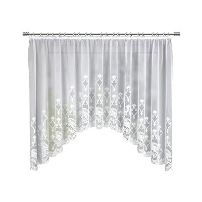 Gardinia Sehlbach Bogenstore mit Kräuselband, Jacquard Blumenoranemente, Weiß, 300 x 145 cm Gardinen, Elegantes Design, Natürliche Atmosphäre, Einfaches Dekorieren, Stilvolle Akzente Gardinia Sehlbach Bogenstore mit Kräuselband, Jacquard Blumenoranemente, Weiß, 300 x 145 cm Gardinen, Elegantes Design, Natürliche Atmosphäre, Einfaches Dekorieren, Stilvolle Akzente