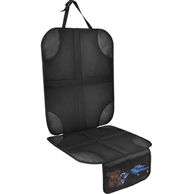 AiQInu Autositzschoner für Kindersitzunterlage, Sitzschoner Auto Kindersitz Rutschfester und Wasserdichter mit Dicker Polsterung und 2 Netztaschen für Ledersitze AiQInu Autositzschoner für Kindersitzunterlage, Sitzschoner Auto Kindersitz Rutschfester und Wasserdichter mit Dicker Polsterung und 2 Netztaschen für Ledersitze