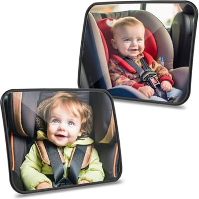 Romon Rücksitzspiegel für Babys, Spiegel Auto Baby Rückbank Verstellbare Elastische Riemen, Autospiegel Baby Rücksitz Babyspiegel, Bruchsicherer Auto-Rückspiegel für Babyschale Allerlei Kopfstützen Romon Rücksitzspiegel für Babys, Spiegel Auto Baby Rückbank Verstellbare Elastische Riemen, Autospiegel Baby Rücksitz Babyspiegel, Bruchsicherer Auto-Rückspiegel für Babyschale Allerlei Kopfstützen