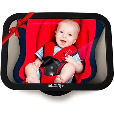 MyHappyRide Rücksitzspiegel fürs Baby, Bruchsicherer Auto-Rückspiegel für Babyschale, 360° schwenkbar Baby Autospiegel, Autositz-Spiegel ohne Einzelteile, für Kinder in Kinderschale, Kindersitz MyHappyRide Rücksitzspiegel fürs Baby, Bruchsicherer Auto-Rückspiegel für Babyschale, 360° schwenkbar Baby Autospiegel, Autositz-Spiegel ohne Einzelteile, für Kinder in Kinderschale, Kindersitz