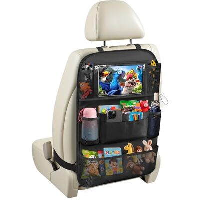Elalove Autositz Organizer Kinder, Rücksitz Organizer Auto mit 10 Taschen, Rückenlehnenschutz Auto Kinder, Auto Organizer Rücksitz aus Oxford-Gewebe, Schwarz Elalove Autositz Organizer Kinder, Rücksitz Organizer Auto mit 10 Taschen, Rückenlehnenschutz Auto Kinder, Auto Organizer Rücksitz aus Oxford-Gewebe, Schwarz