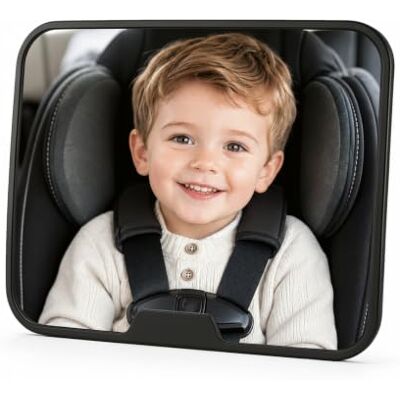 VINATO Autospiegel für den Rücksitz, Rücksitzspiegel Auto, Bruchsicheres Acrylglas, Universell mit Verstellbare Gurte, Einfache Montage, Stabiler Babyspiegel Auto für Kindersitz und Babyschale VINATO Autospiegel für den Rücksitz, Rücksitzspiegel Auto, Bruchsicheres Acrylglas, Universell mit Verstellbare Gurte, Einfache Montage, Stabiler Babyspiegel Auto für Kindersitz und Babyschale