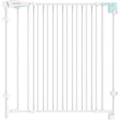YEAUPE PRO Treppenschutzgitter Zum Bohren, für Breiten 75-110 cm Türschutzgitter, Kinderschutzgitter ohne Bodenschwelle Extra Breitem Babygitter Ideal für Tür & Treppen Oben und Unten, Weiß YEAUPE PRO Treppenschutzgitter Zum Bohren, für Breiten 75-110 cm Türschutzgitter, Kinderschutzgitter ohne Bodenschwelle Extra Breitem Babygitter Ideal für Tür & Treppen Oben und Unten, Weiß