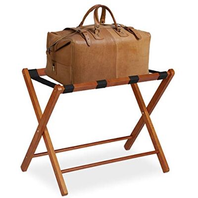 Relaxdays Kofferständer klappbar, Holz Gepäckablage, HBT: 54,5 x 66 x 44 cm, Kofferhocker für Hotel & Zuhause, Natur, 10029974_126 Relaxdays Kofferständer klappbar, Holz Gepäckablage, HBT: 54,5 x 66 x 44 cm, Kofferhocker für Hotel & Zuhause, Natur, 10029974_126