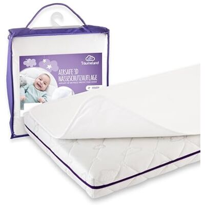 Träumeland Matratzenschoner 140x200cm, AIRSAFE 3D-Nässeschutzauflage wasserdichter, atmungsaktiver Matratzenbezug und Matratzenauflage, verlässlicher Auslaufschutz für Babys & Kinder Träumeland Matratzenschoner 140x200cm, AIRSAFE 3D-Nässeschutzauflage wasserdichter, atmungsaktiver Matratzenbezug und Matratzenauflage, verlässlicher Auslaufschutz für Babys & Kinder