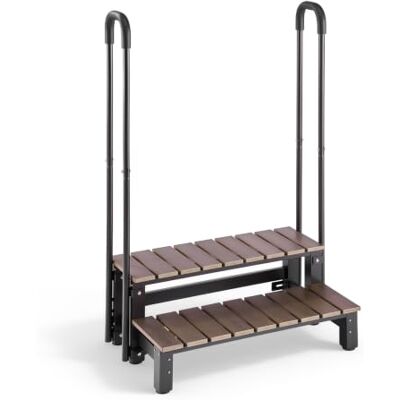 VEVOR Treppe für Whirlpools mit Handläufen 2-stufig 82 cm Breite Stufe VEVOR Treppe für Whirlpools mit Handläufen 2-stufig 82 cm Breite Stufe