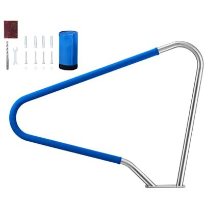 VEVOR Schwimmbad Handlauf, 1220x100x915mm, Tragfähigkeit 100kg, Pool Haltegriff aus Edelstahl 304, abnehmbare rutschfeste Hülle, umfangreiches Zubehör, für Poolbereiche, Wasserparks & Spa-Zentren VEVOR Schwimmbad Handlauf, 1220x100x915mm, Tragfähigkeit 100kg, Pool Haltegriff aus Edelstahl 304, abnehmbare rutschfeste Hülle, umfangreiches Zubehör, für Poolbereiche, Wasserparks & Spa-Zentren