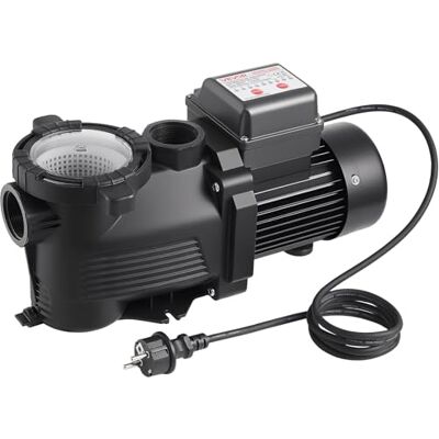 VEVOR Schwimmbadpumpe 550 W, Filterpumpe 14.000 L/H max. Fördermenge, Einstufige Poolpumpe, 3450 U/min, 12 m max. Förderhöhe, mit 24-Stunden-Timer & Filterkorb, für Aufstell- & Einbaupools, Spas VEVOR Schwimmbadpumpe 550 W, Filterpumpe 14.000 L/H max. Fördermenge, Einstufige Poolpumpe, 3450 U/min, 12 m max. Förderhöhe, mit 24-Stunden-Timer & Filterkorb, für Aufstell- & Einbaupools, Spas