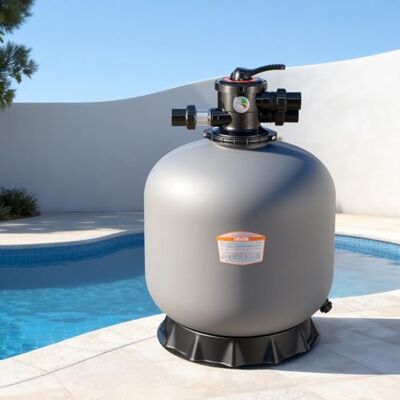 VEVOR Sandfilter, 600 mm Filterkessel, 246 L/min Sandfiltersystem, Filterbehälter mit 7-Wege-Mehrwegeventil, Rückspül-, Spül-, Umwälz-, Abwasser-, Winter- & Geschlossenmodus, für Aufstellpools VEVOR Sandfilter, 600 mm Filterkessel, 246 L/min Sandfiltersystem, Filterbehälter mit 7-Wege-Mehrwegeventil, Rückspül-, Spül-, Umwälz-, Abwasser-, Winter- & Geschlossenmodus, für Aufstellpools