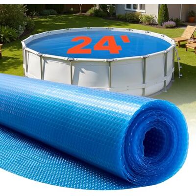 VEVOR Pool Solarabdeckplane rund φ7315 mm, Solarfolie, 0,4 mm-Pool-Solardecke mit Luftpolster- & PE-Material, Wärmeabsorption tagsüber, Wärmespeicherung nachts, Solarabdeckungen, blau VEVOR Pool Solarabdeckplane rund φ7315 mm, Solarfolie, 0,4 mm-Pool-Solardecke mit Luftpolster- & PE-Material, Wärmeabsorption tagsüber, Wärmespeicherung nachts, Solarabdeckungen, blau