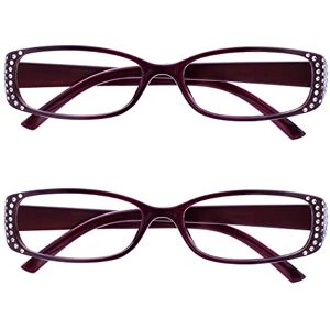 Opulize Lesebrille Schwarz - Violetter Diamant-Stil - Lesebrille Opulize Lesebrille Schwarz - Violetter Diamant-Stil - Lesebrille