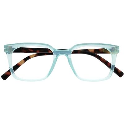 OPULIZE KOI Lesebrille Große Rechteckige Brillenfassung Aqua Sehhilfe für Damen, Herren Federscharniere R50-Q +2.00 OPULIZE KOI Lesebrille Große Rechteckige Brillenfassung Aqua Sehhilfe für Damen, Herren Federscharniere R50-Q +2.00