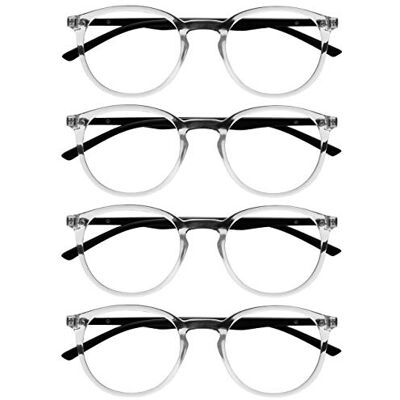 Opulize Runde Lesebrille - Kratzfester Rahmen - Pack von 4 Opulize Runde Lesebrille - Kratzfester Rahmen - Pack von 4