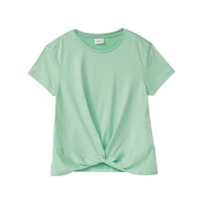 s.Oliver Fließendes T-Shirt mit Knoten-Detail und leichtem Glanz s.Oliver Fließendes T-Shirt mit Knoten-Detail und leichtem Glanz